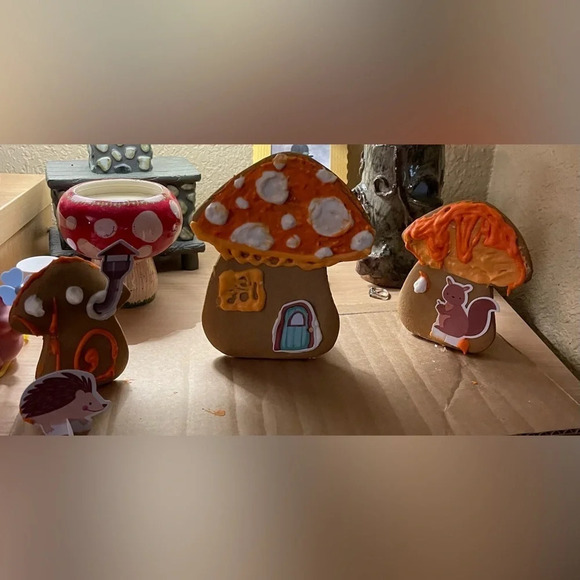 Mushroom Village Gingerbread Cookie Kit, NIB - Picture 3 of 5